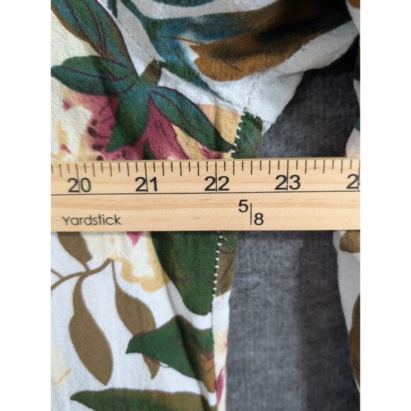 Cellabie Long Sleeve Floral Print Shirt Roll Tab Detai Womans Size 2XL Flaw - Picture 10 of 16